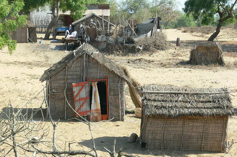 P1090219.JPG - Petit village de brousse dans le sud de l'île, près de Tuléar (Toliara en malgache).