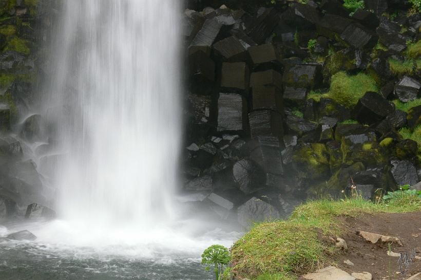 060806_Islande_Svartifoss_S_977.JPG - La chute d'eau de Svartifoss est située dans un bois de petits arbres (principalement des bouleaux) ce qui rend sa visite très agréable.